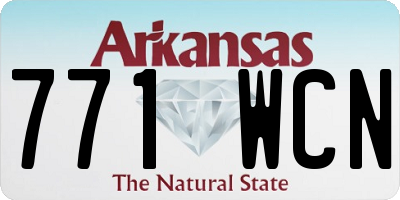 AR license plate 771WCN