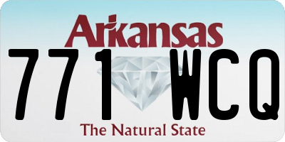 AR license plate 771WCQ