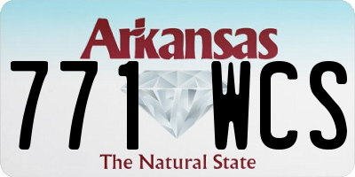 AR license plate 771WCS