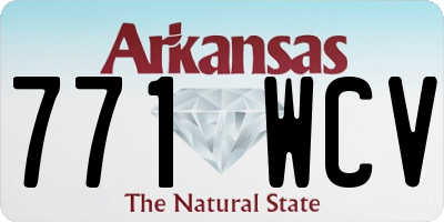 AR license plate 771WCV