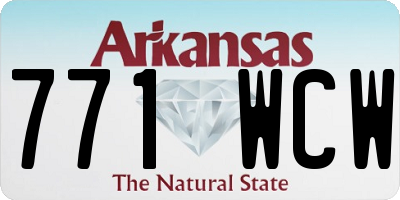 AR license plate 771WCW