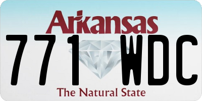 AR license plate 771WDC