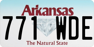 AR license plate 771WDE