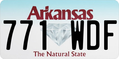 AR license plate 771WDF