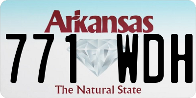 AR license plate 771WDH