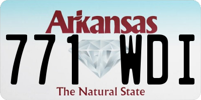 AR license plate 771WDI