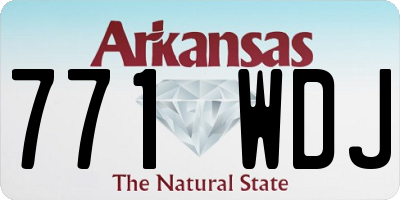 AR license plate 771WDJ