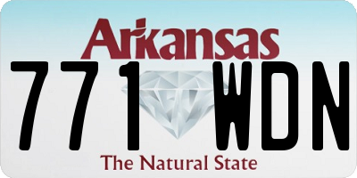 AR license plate 771WDN