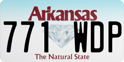 AR license plate 771WDP