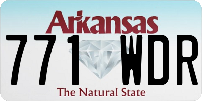 AR license plate 771WDR