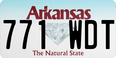 AR license plate 771WDT