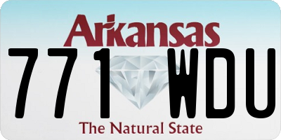 AR license plate 771WDU
