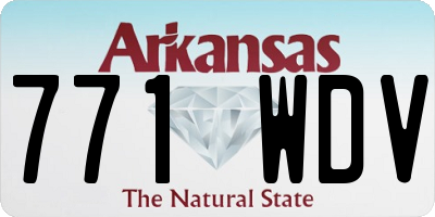 AR license plate 771WDV