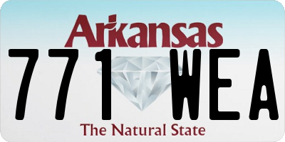 AR license plate 771WEA