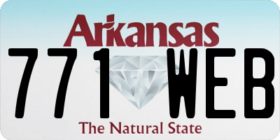 AR license plate 771WEB