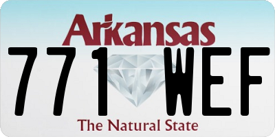 AR license plate 771WEF