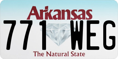 AR license plate 771WEG