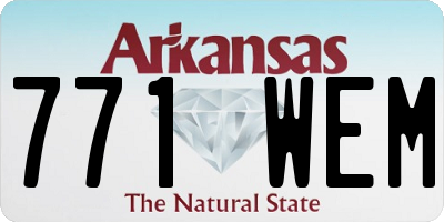 AR license plate 771WEM