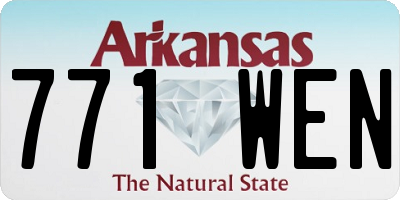 AR license plate 771WEN