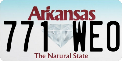 AR license plate 771WEO