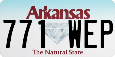 AR license plate 771WEP