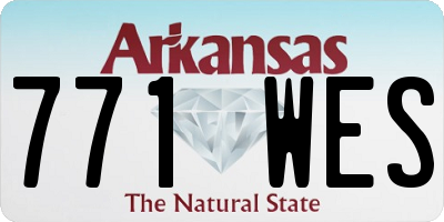 AR license plate 771WES