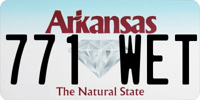 AR license plate 771WET