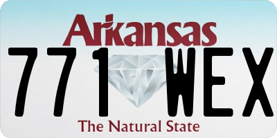 AR license plate 771WEX