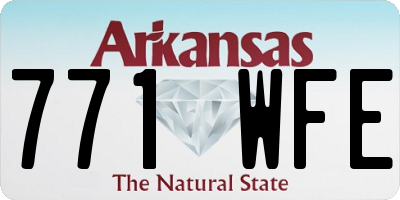 AR license plate 771WFE