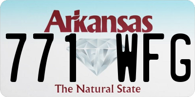 AR license plate 771WFG