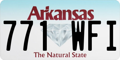 AR license plate 771WFI