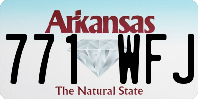 AR license plate 771WFJ
