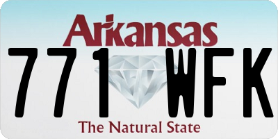 AR license plate 771WFK