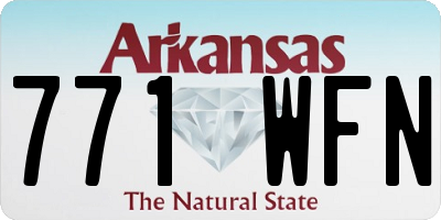AR license plate 771WFN