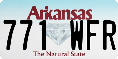 AR license plate 771WFR
