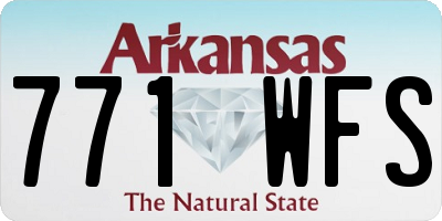 AR license plate 771WFS