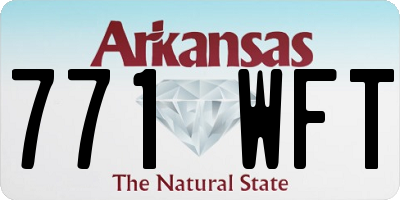 AR license plate 771WFT