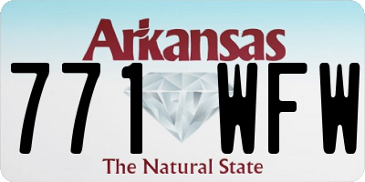 AR license plate 771WFW