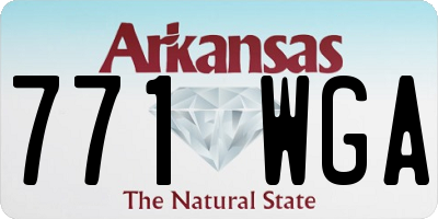 AR license plate 771WGA