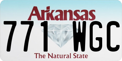 AR license plate 771WGC
