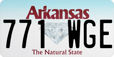 AR license plate 771WGE