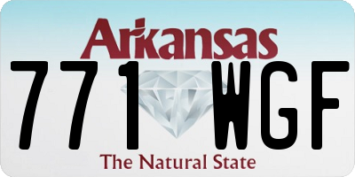 AR license plate 771WGF