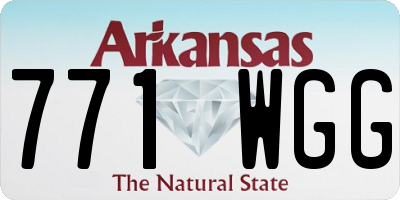 AR license plate 771WGG