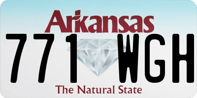AR license plate 771WGH