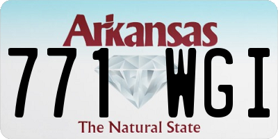 AR license plate 771WGI