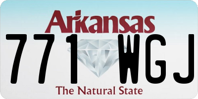 AR license plate 771WGJ