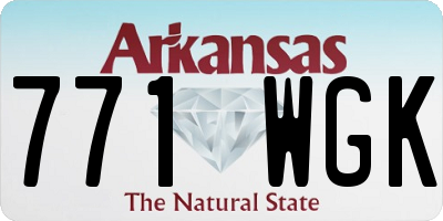 AR license plate 771WGK