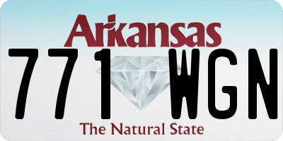 AR license plate 771WGN