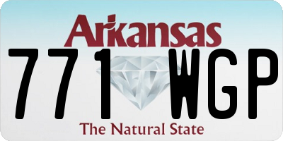 AR license plate 771WGP