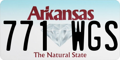 AR license plate 771WGS